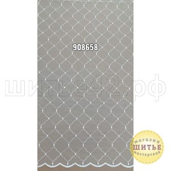 Портьерный материал Вышивка сетка Decoland 908658-2, выс.280см, цвет белый, Турция в Магазине-мастерской ШИТЬЕ в Кемерово