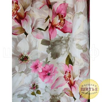 Портьерный материал Барселона MSH576-2, шир.140 см, цвет розово-серый на отрез от 10 см в Кемерово