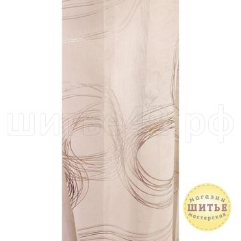 Портьерный материал Вышивка Жасмин TJ 164-1 ZJM025B круги, выс.280 см, цвет белый, серебро на отрез от 10 см в Кемерово