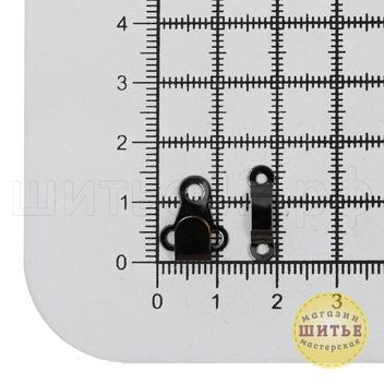 Крючок пришивной брючный 1,5х1,1 см, DF-229, никель в розницу от 1 шт в Кемерово