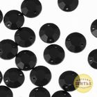 Стразы пришивные 12 мм круглые, уп.8шт, цвет черный в розницу в Кемерово